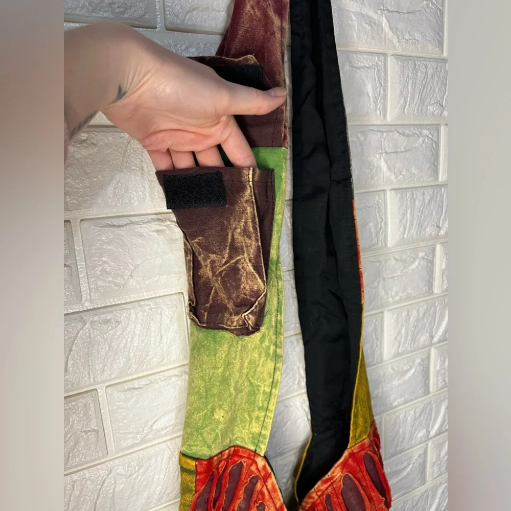 World Market Hobo Crossbody Bag Peace Sign Hippie